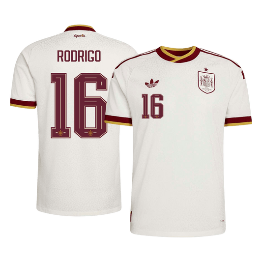 RODRIGO #16 Espagne Extérieur Maillot 2026 Blanc Joueur
