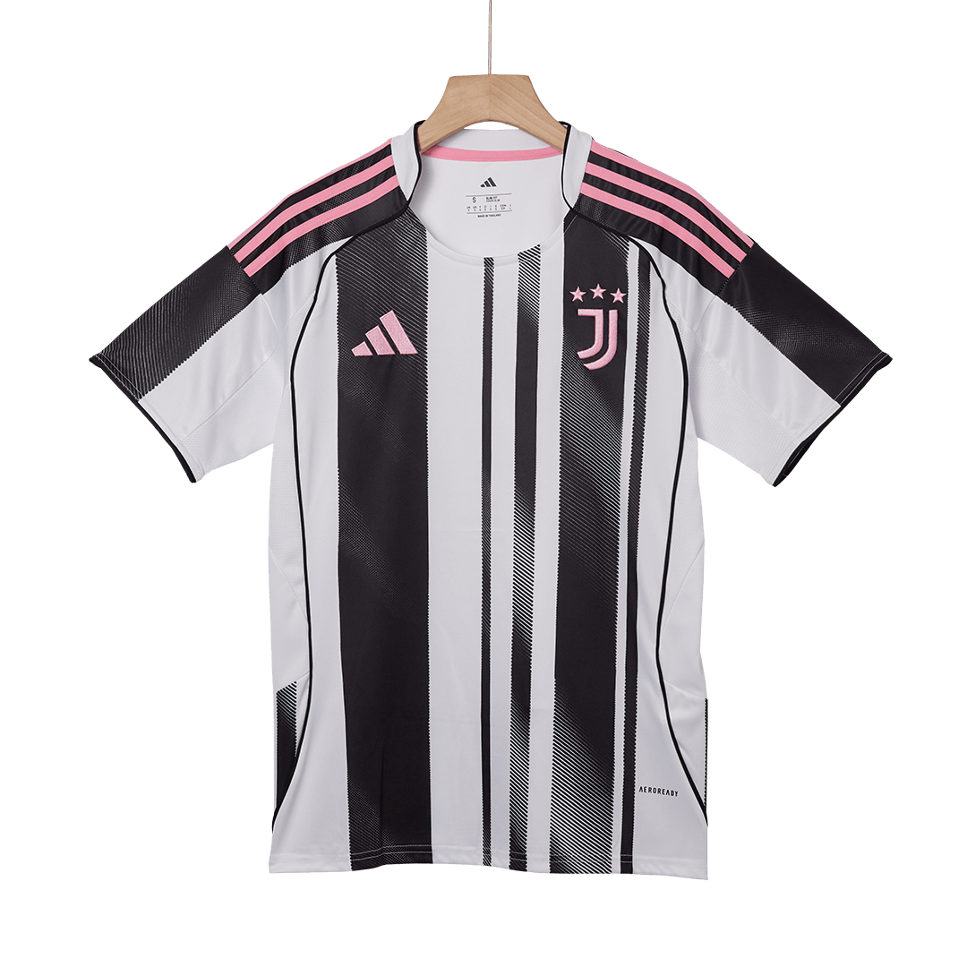 Juventus Domicile Maillot 2025/26 Noir&Blanc Grande Taille