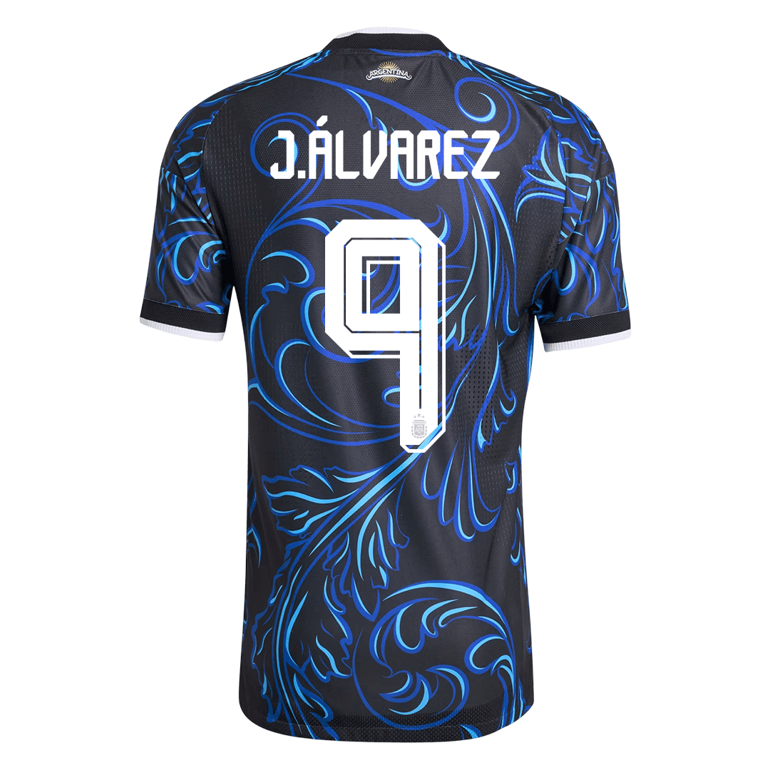 J. ÁLVAREZ #9 Argentine Extérieur Maillot 2026 Noir Joueur