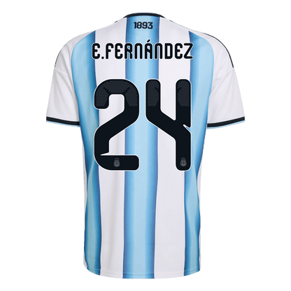 E. FERNÁNDEZ #24 Argentine Domicile Maillot 2026 Blue&White - Super