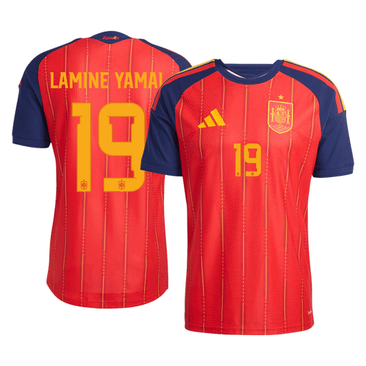 LAMINE YAMAL #19 Espagne Domicile Maillot 2026 Rouge Joueur