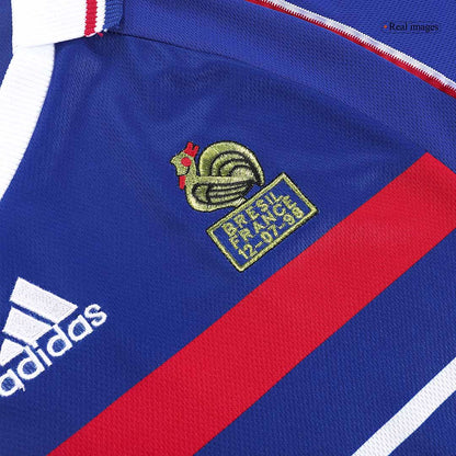 Retro ZIDANE #10 France Domicile Maillot 1998 Bleu
