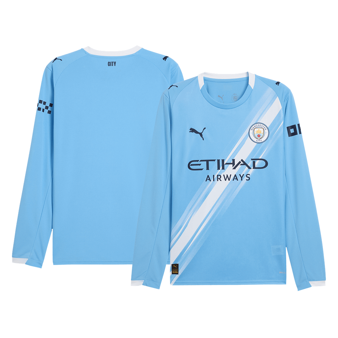 Manchester City Domicile Maillot Manches Longues 2025/26 Bleu