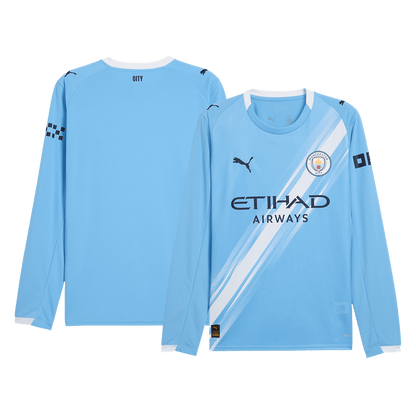 Manchester City Domicile Maillot Manches Longues 2025/26 Bleu