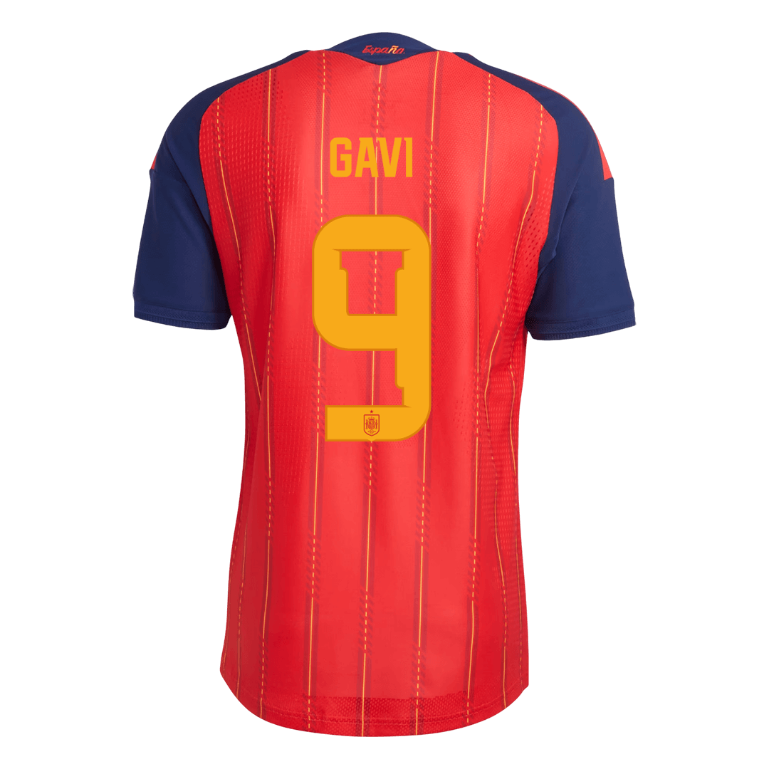 GAVI	 #9 Espagne Domicile Maillot 2026 Rouge Joueur