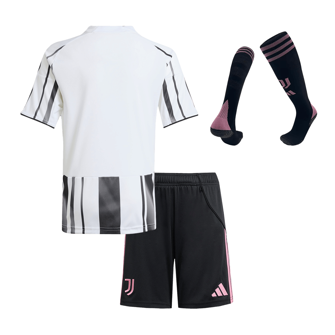 Juventus Domicile Maillot Kit 2025/26 Enfant Noir&Blanc