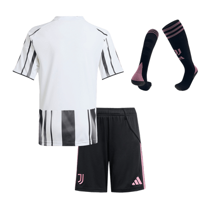 Juventus Domicile Maillot Kit 2025/26 Enfant Noir&Blanc