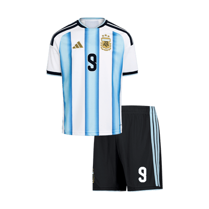 J.ÁLVAREZ #9 Argentine Domicile Maillot Kit 2026 Enfant Blue&White - Super