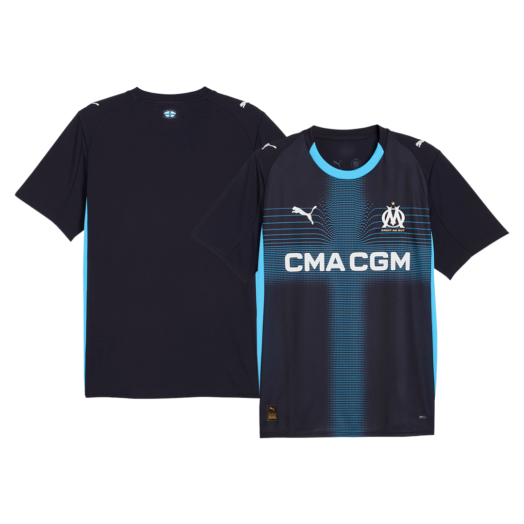 Olympique de Marseille Extérieur Maillot 2025/26 Bleu marine Grande Taille