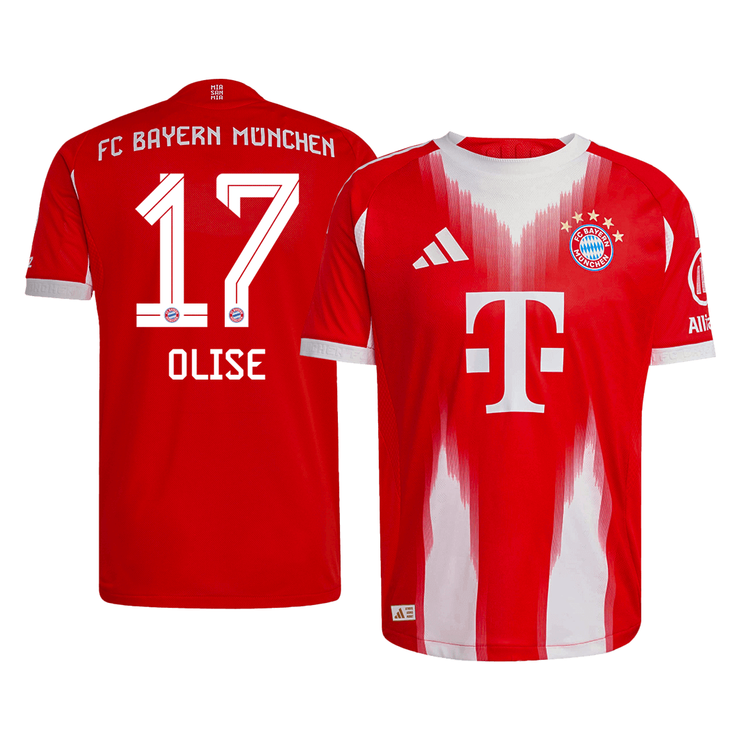 OLISE #17 Bayern Munich Domicile Maillot 2025/26 Rouge Joueur
