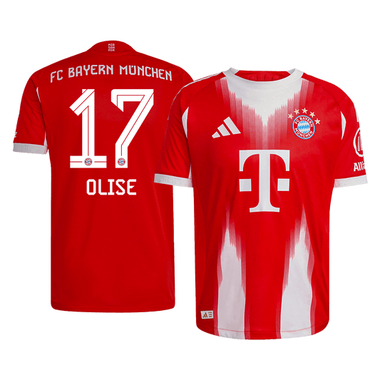 OLISE #17 Bayern Munich Domicile Maillot 2025/26 Rouge Joueur