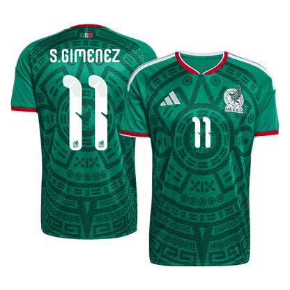 S.GIMENEZ #11 Mexique Domicile Maillot 2026 Vert - Super