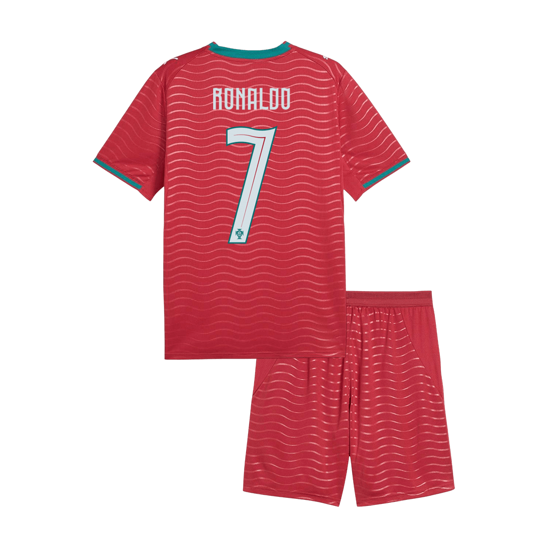 RONALDO #7 Portugal Domicile Maillot Kit 2026 Enfant Rouge - Super