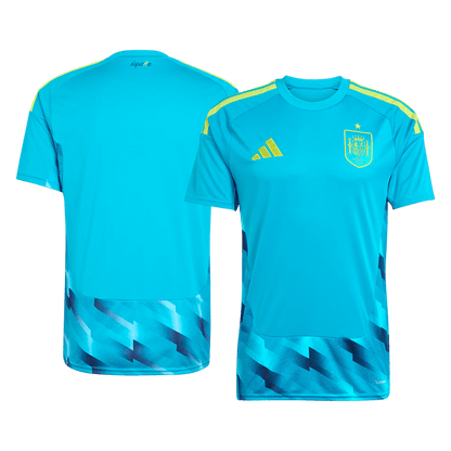 Espagne Gardien Maillot 2026 Bleu Grande Taille