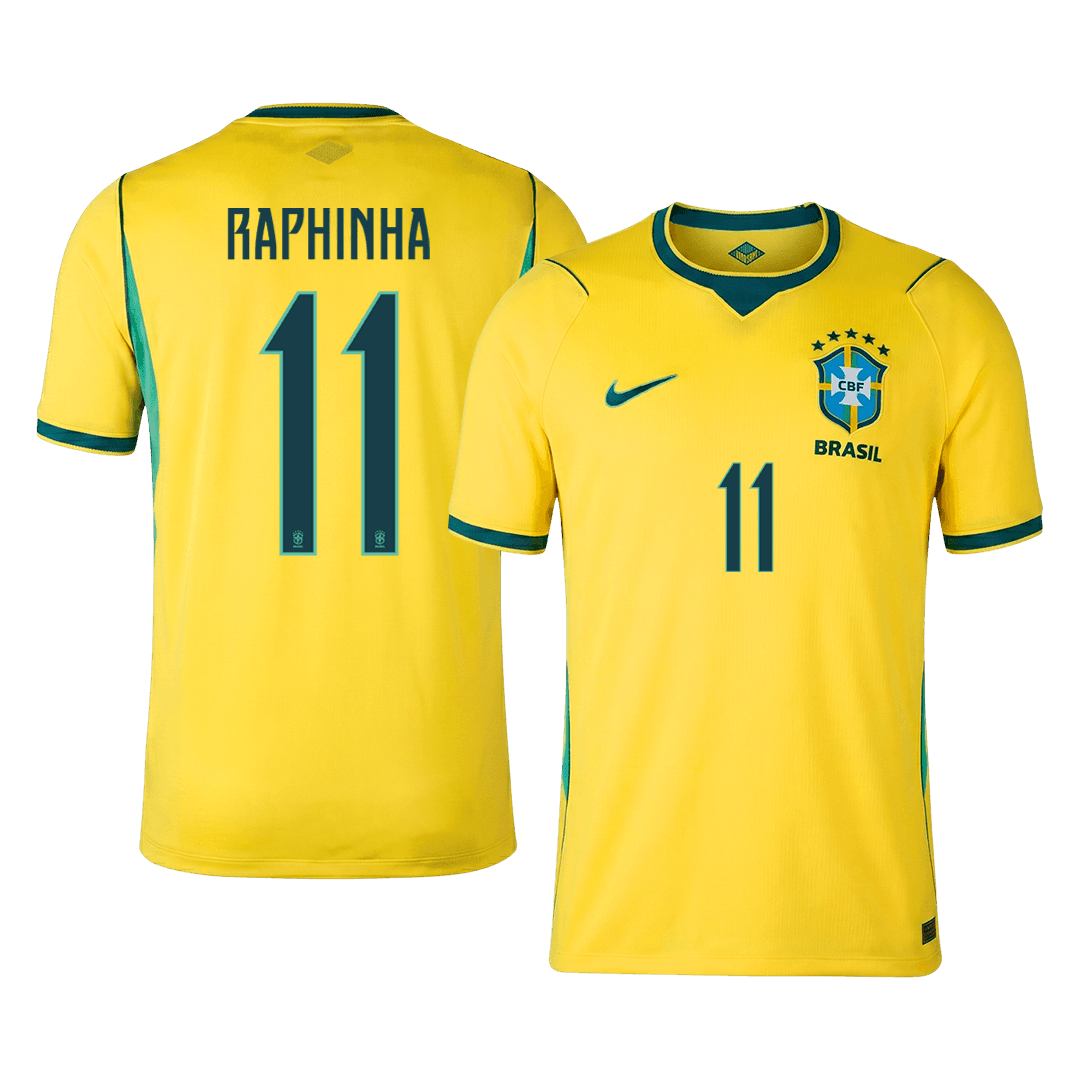 RAPHINHA #11 Brésil Domicile Maillot 2026 Jaune
