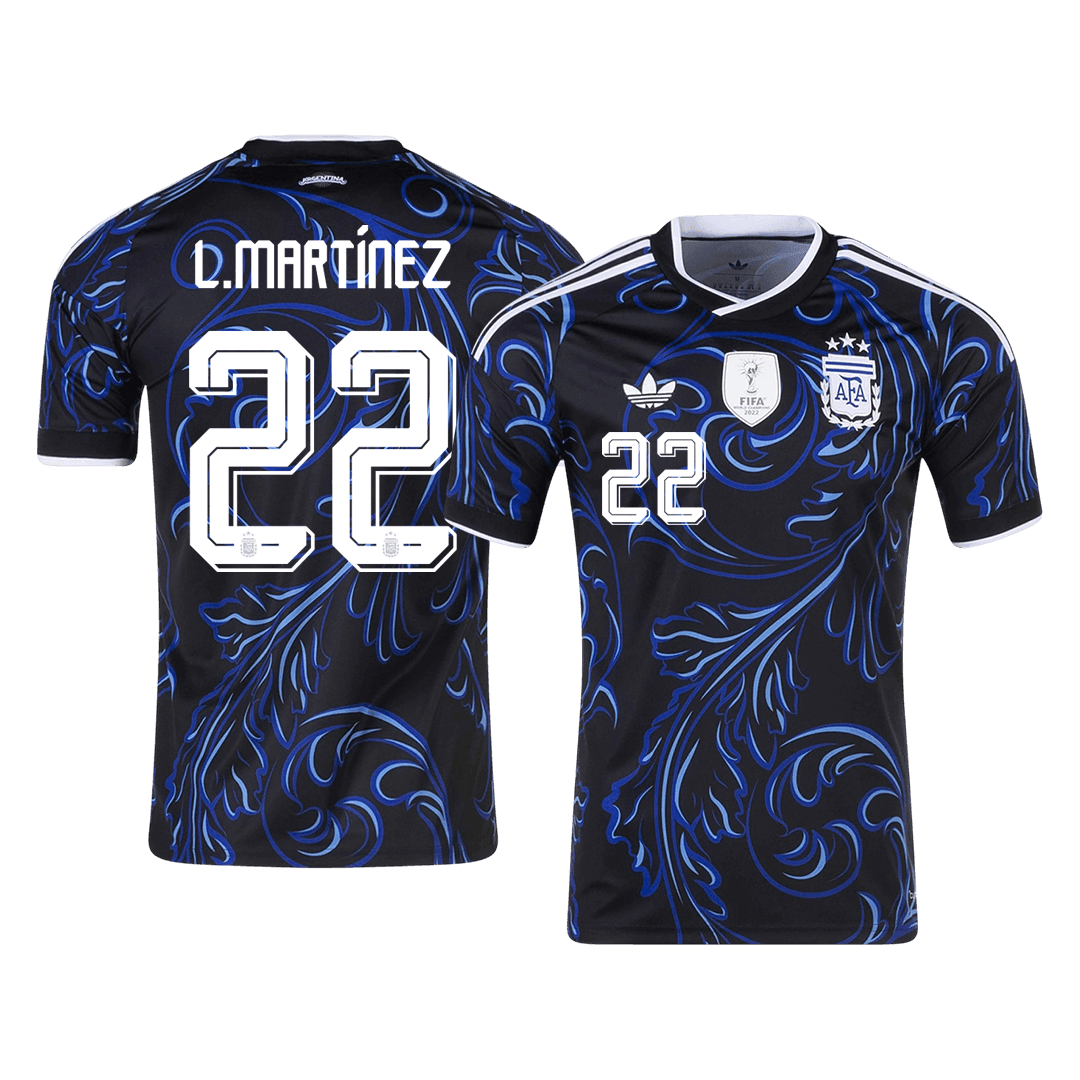 L. MARTÍNEZ #22 Argentine Extérieur Maillot 2026 Noir