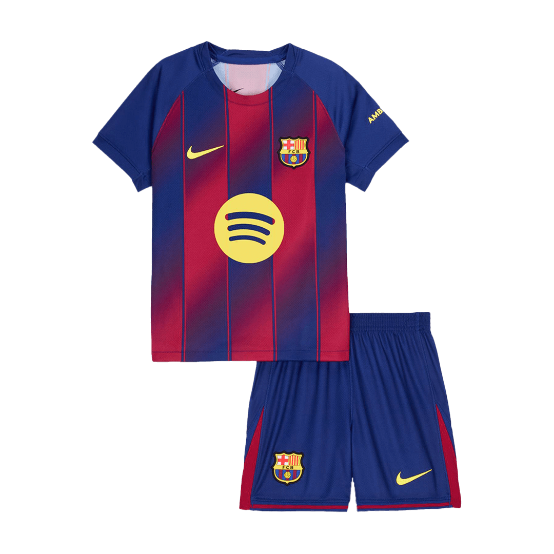 Kids Barcelone Domicile Maillot Kit 2025/26 Rouge&Bleu - Super