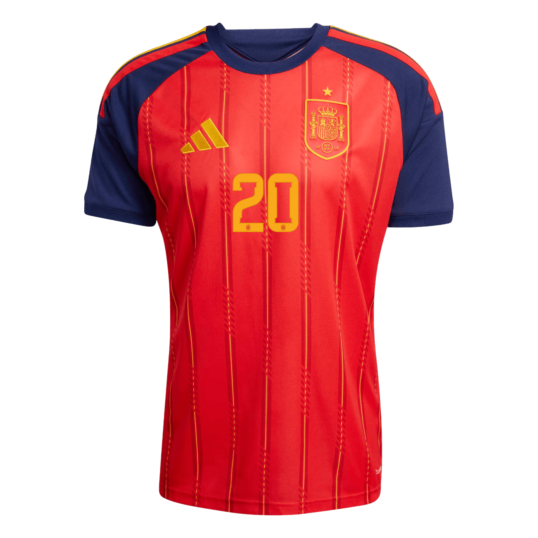 PEDRI #20 Espagne Domicile Maillot 2026 Rouge - Super