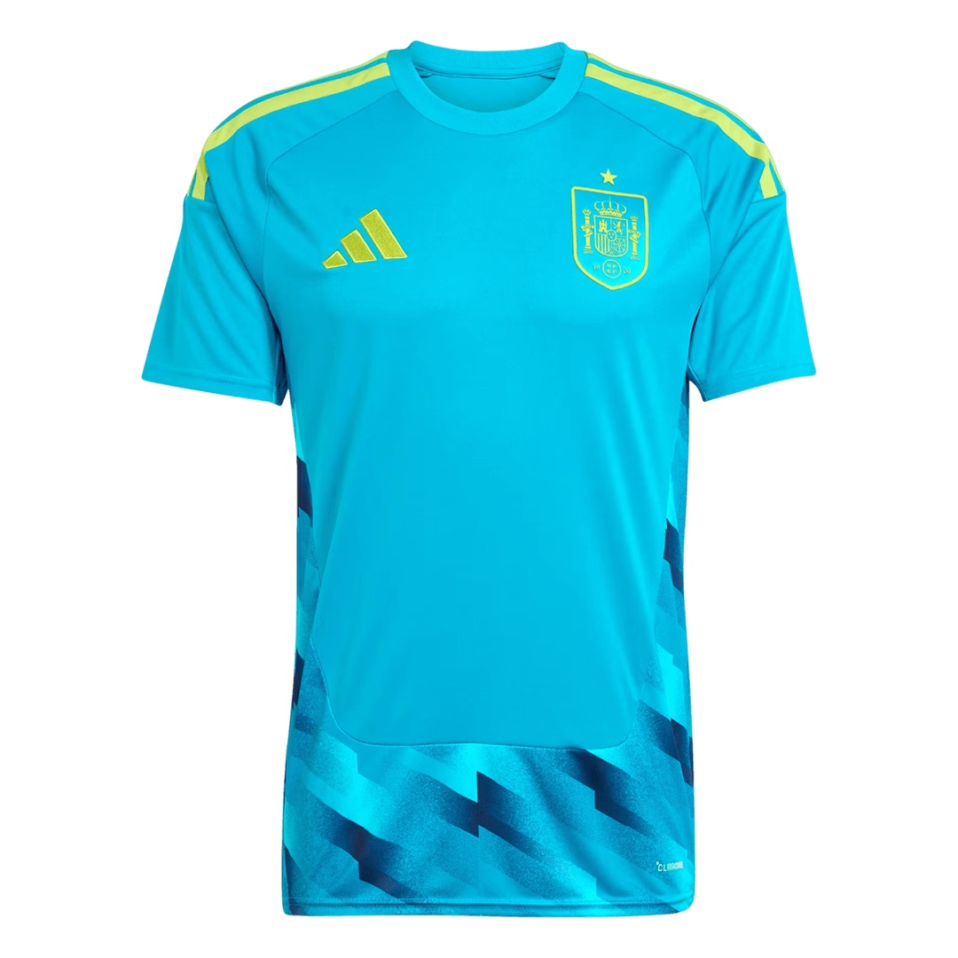 Espagne Gardien Maillot 2026 Bleu Grande Taille