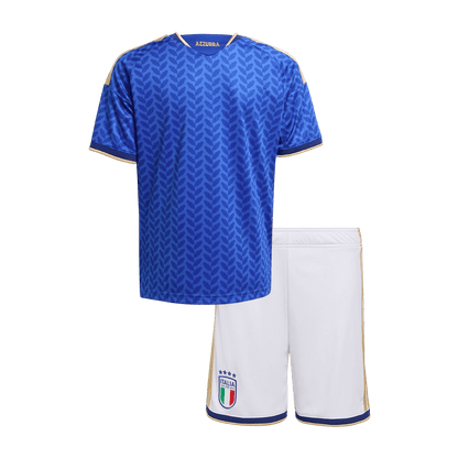 Italie Domicile Maillot Kit 2026 Enfant Bleu