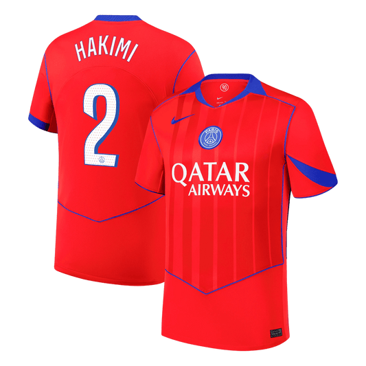 HAKIMI #2 Les Parisiens Third Maillot 2025/26 Rouge