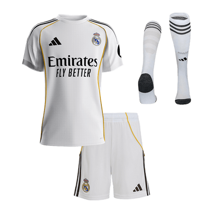 Kids Real Madrid Domicile Maillot Kit 2025/26 Blanc - Super