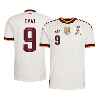 GAVI #9 Espagne Extérieur Maillot 2026 Blanc Joueur
