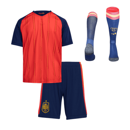 Espagne Domicile Maillot Kit 2026 Enfant Rouge - Super