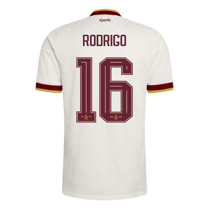 RODRIGO #16 Espagne Extérieur Maillot 2026 Blanc Joueur