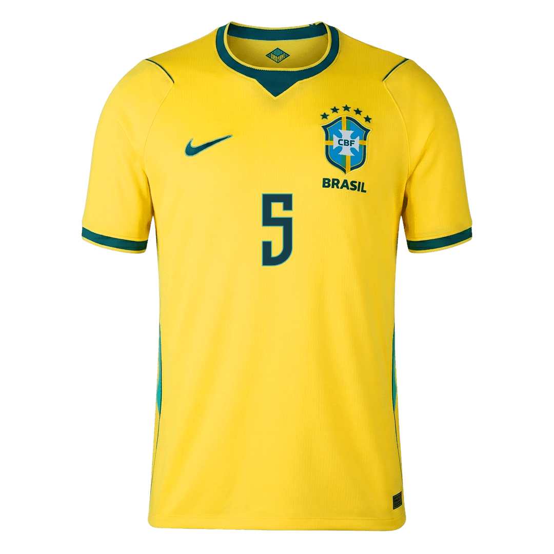 CASEMIRO #5 Brésil Domicile Maillot 2026 Jaune