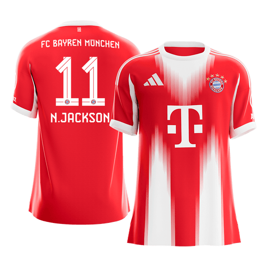 N.JACKSON #11 Bayern Munich Domicile Maillot 2025/26 Rouge - Super