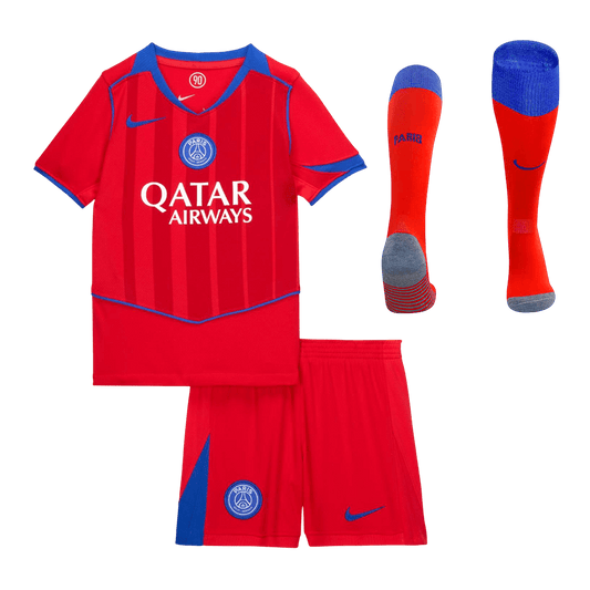 Les Parisiens Third Maillot Kit 2025/26 Enfant Rouge