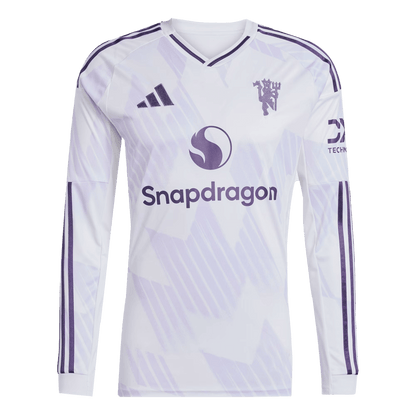 Manchester United Extérieur Maillot Manches Longues 2025/26 Blanc