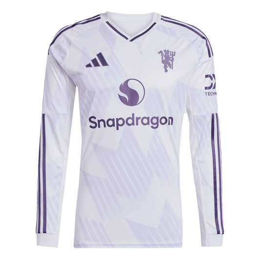 Manchester United Extérieur Maillot Manches Longues 2025/26 Blanc