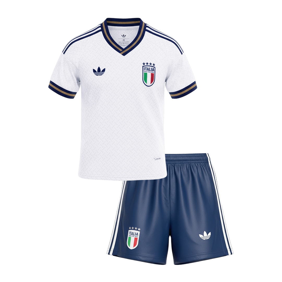 Italie Extérieur Maillot Kit 2026 Enfant Blanc