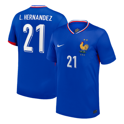 L.Hernandez #21 France Domicile Maillot 2024 Bleu