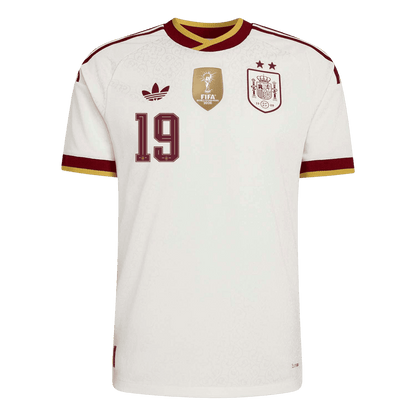 LAMINE YAMAL #19 Espagne Extérieur Maillot 2026 Blanc Joueur