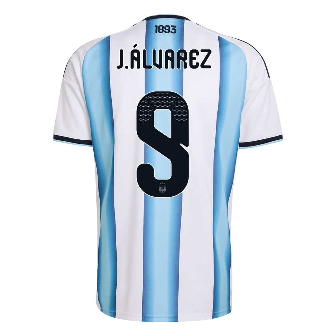 J.ÁLVAREZ #9 Argentine Domicile Maillot 2026 Blue&White - Super