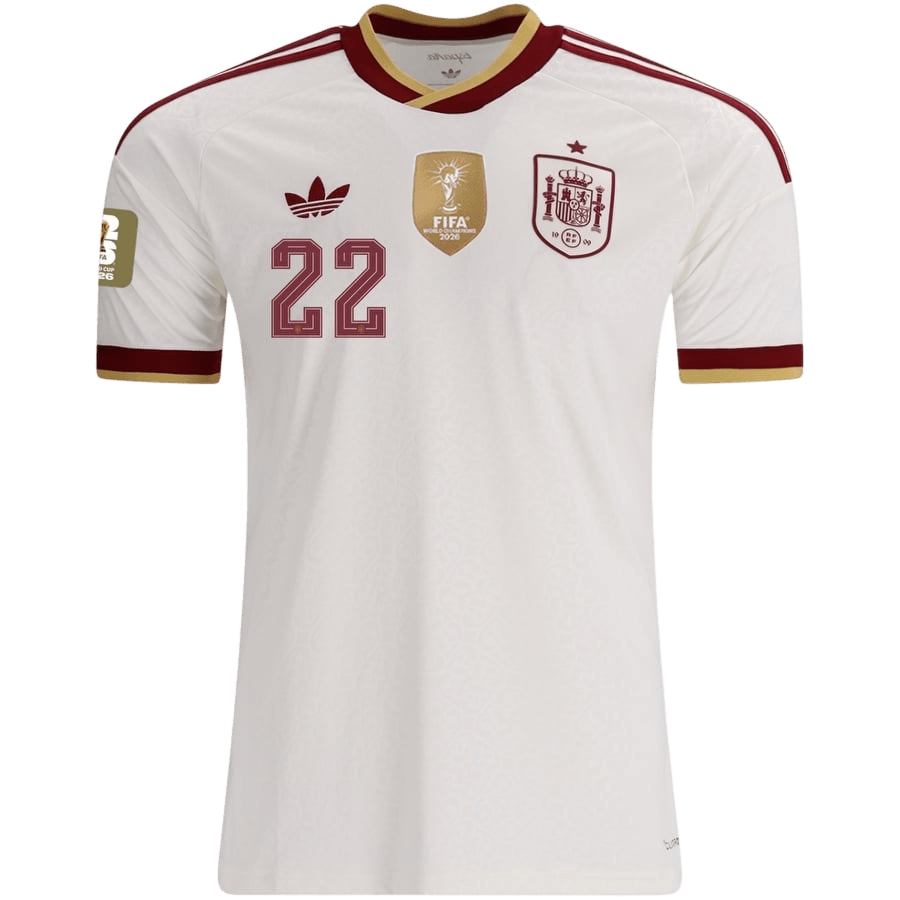 CUBARSÍ #22 Espagne Extérieur Maillot 2026 Blanc Joueur