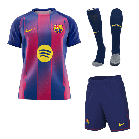 Men Barcelone Domicile Maillot Kit 2025/26 Rouge&Bleu - Super