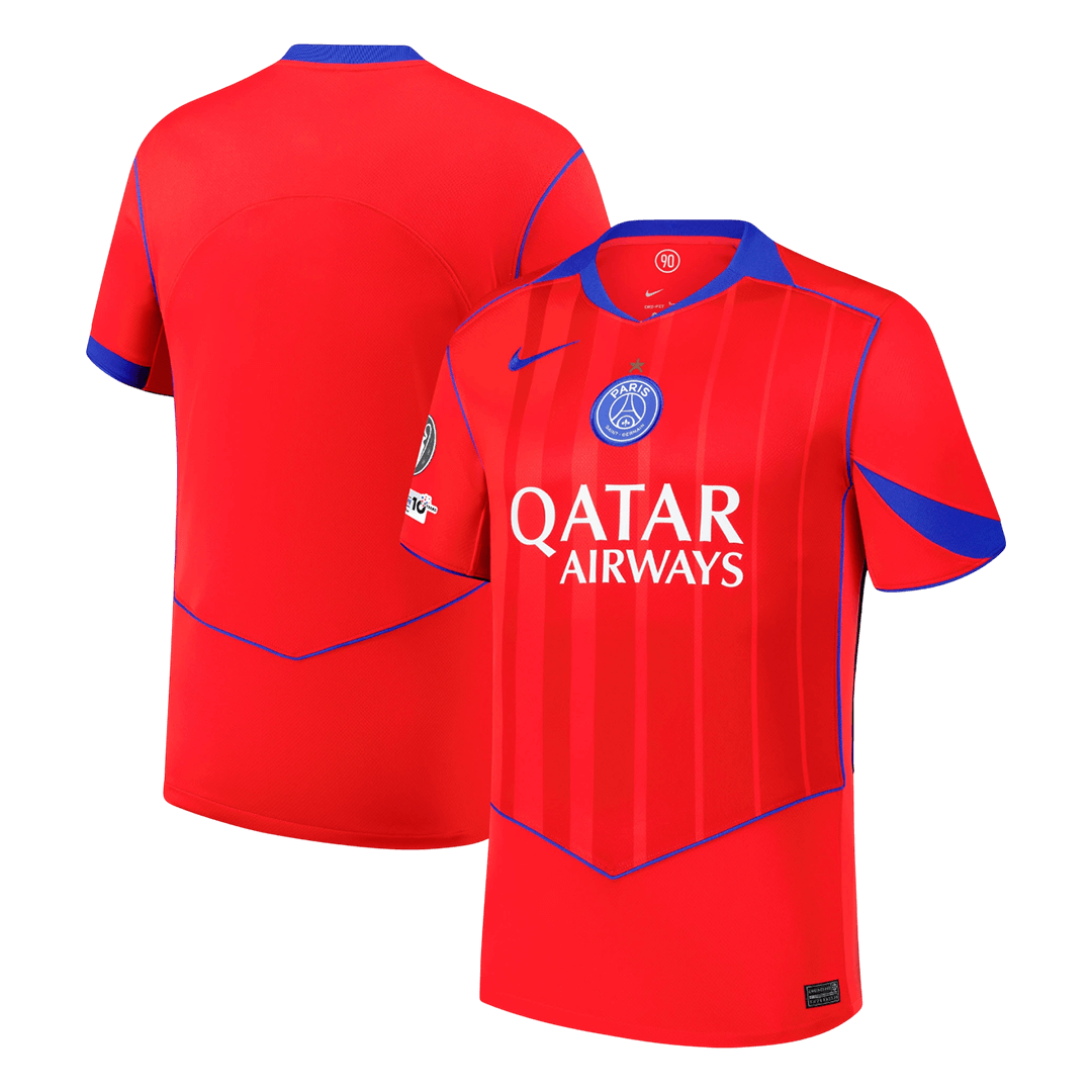 Les Parisiens Third Maillot 2025/26 Rouge Grande Taille