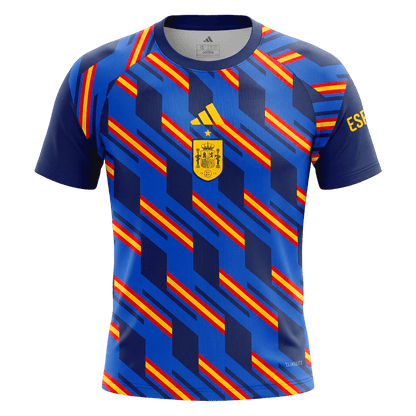 Espagne Pre-Match Maillot 2026 Bleu marine Grande Taille