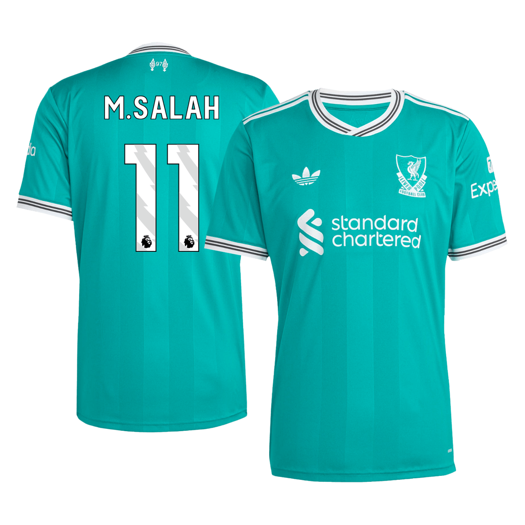 M.SALAH #11 Liverpool Third Maillot 2025/26 Vert
