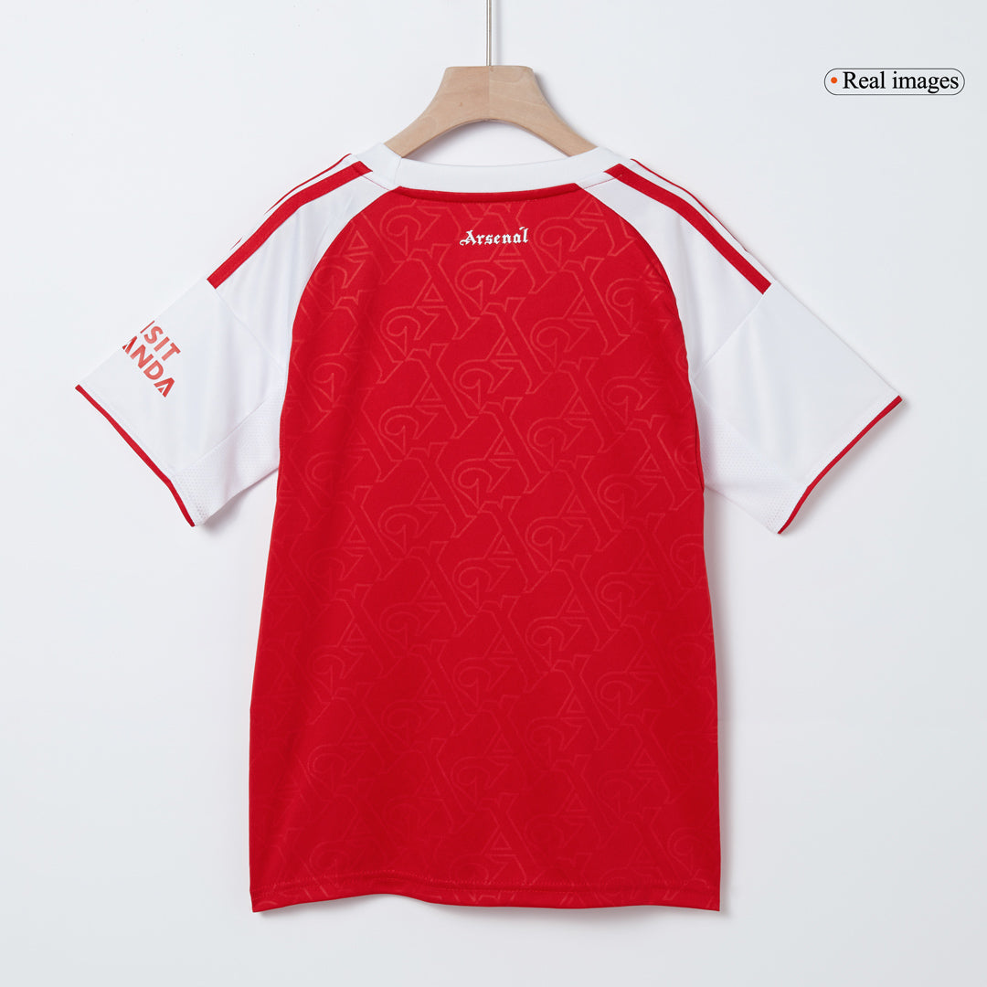Arsenal Domicile Maillot Kit 2025/26 Enfant Rouge