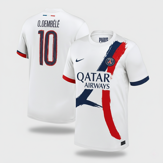 O.DEMBÉLÉ #10 Les Parisiens Extérieur Maillot 2025/26 Blanc - UCL