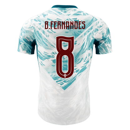 B.FERNANDES #8 Portugal Extérieur Maillot 2026 White&Green Joueur