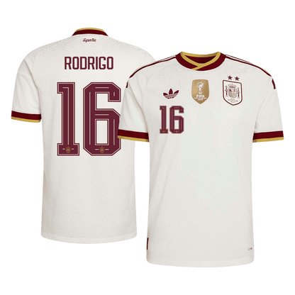 RODRIGO #16 Espagne Extérieur Maillot 2026 Blanc Joueur