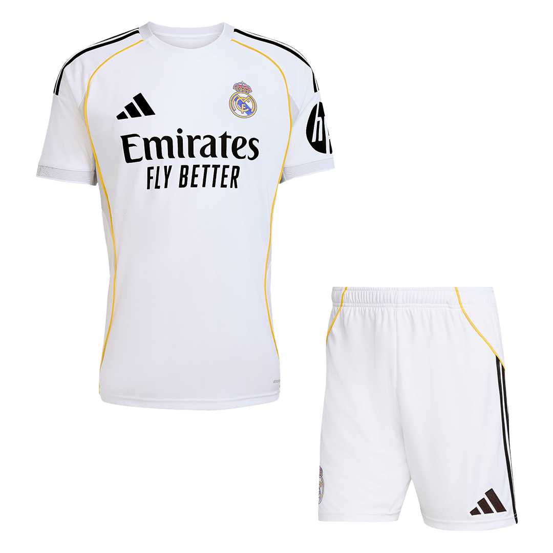 Men Real Madrid Domicile Maillot Kit 2025/26 Blanc - Super