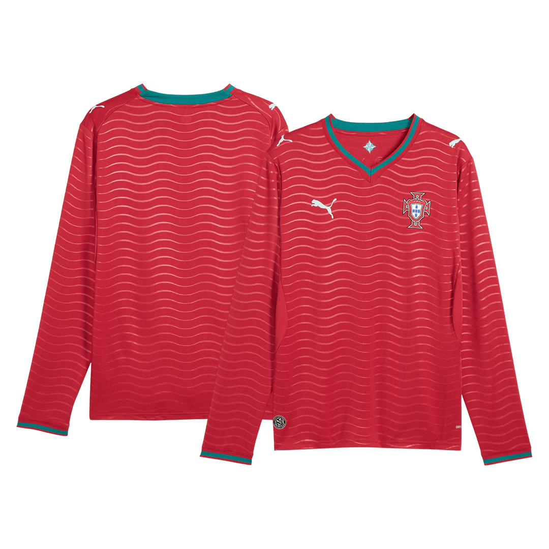 Portugal Domicile Maillot Manches Longues 2026 Rouge