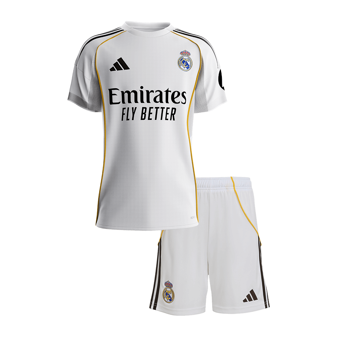 Kids Real Madrid Domicile Maillot Kit 2025/26 Blanc - Super